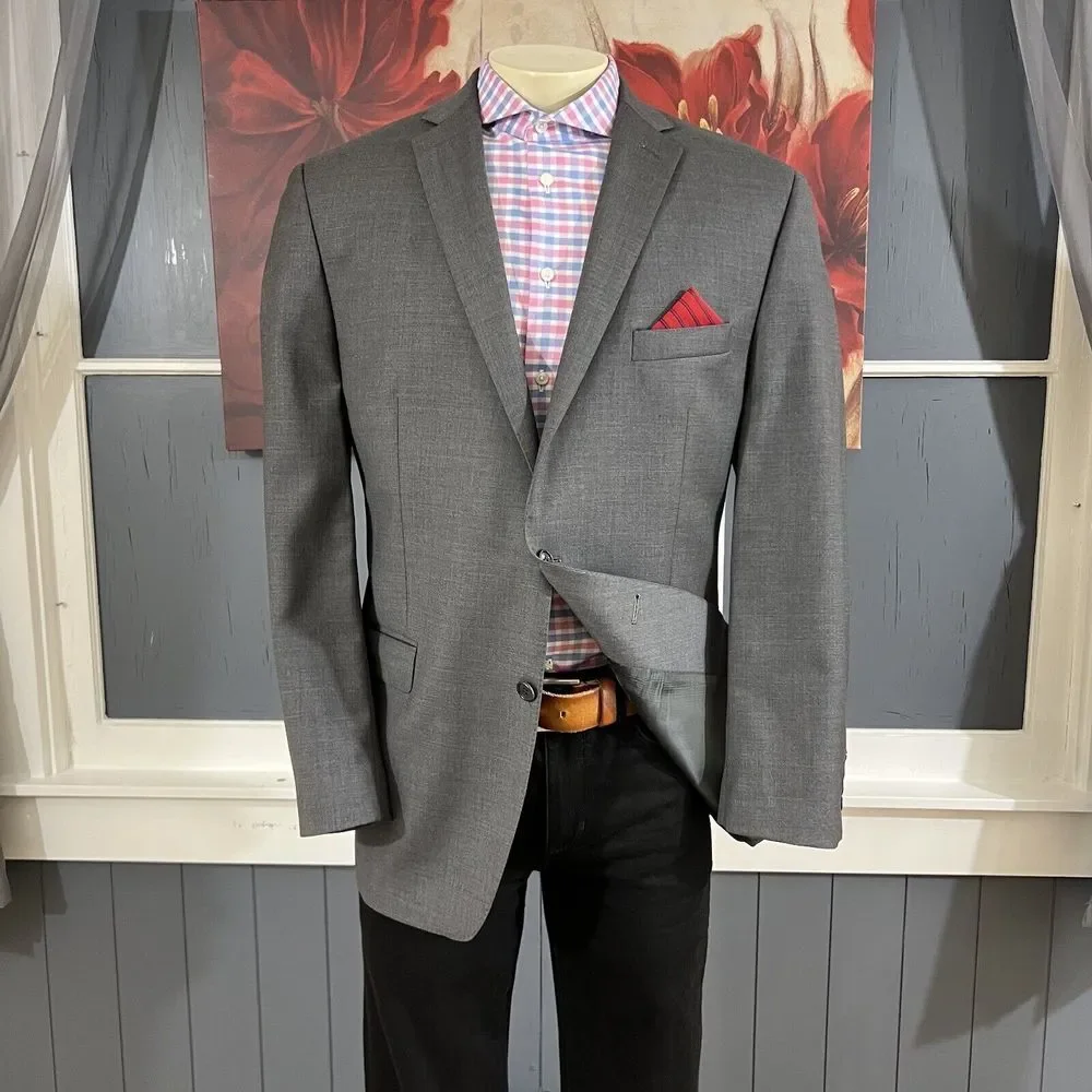 Calvin Klein Blazer Mens 👉Actual Size 44R👈‎ Wool Sport Jacket - Picture 13 of 13